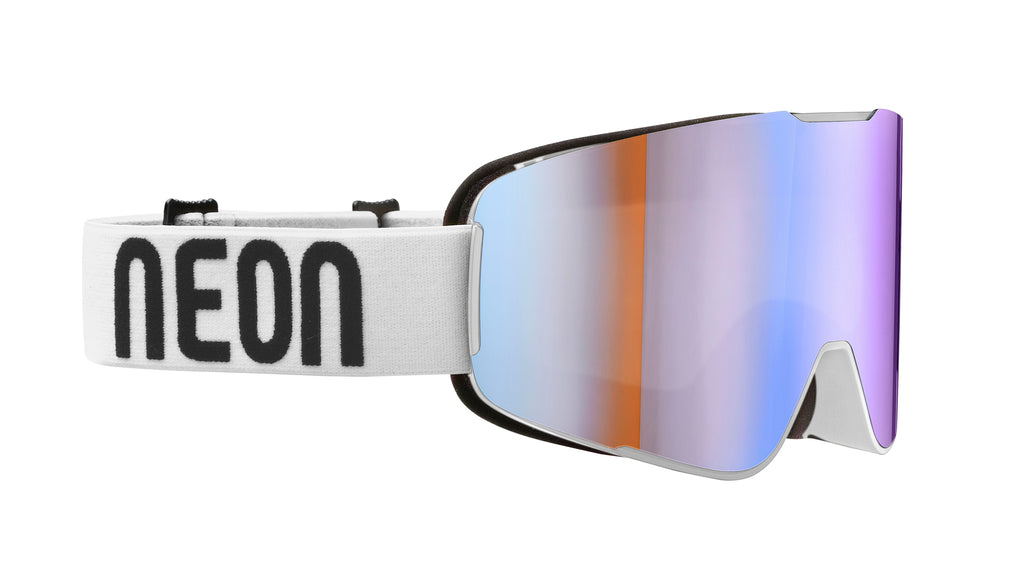 Neon Hype Mask - White Photochromic Blue