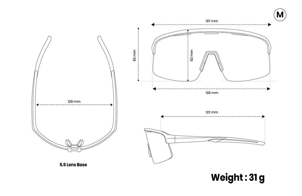 Lunettes Neon Arrow 2.0 - Rouge Photochromique