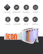 Neon Maschera FORCE - Black Fotocromatica Blue