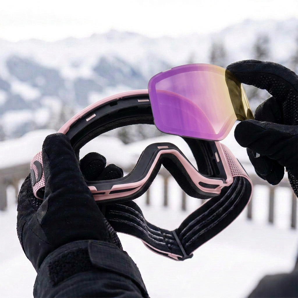 Neon Maschera Magnetica ICE - Light Pink Fotocromatica Violet