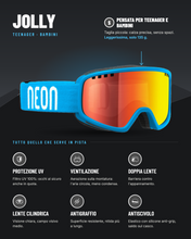 Carica l'immagine nel visualizzatore di Gallery, Neon Maschera Jolly - Cyan Fluo Specchiata Red S2