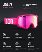 Carica l'immagine nel visualizzatore di Gallery, Neon Maschera Jolly - Pink Fluo Specchiata Violet S3