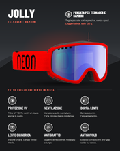 Carica l'immagine nel visualizzatore di Gallery, Neon Maschera Jolly - Red Fluo Specchiata Blue S2