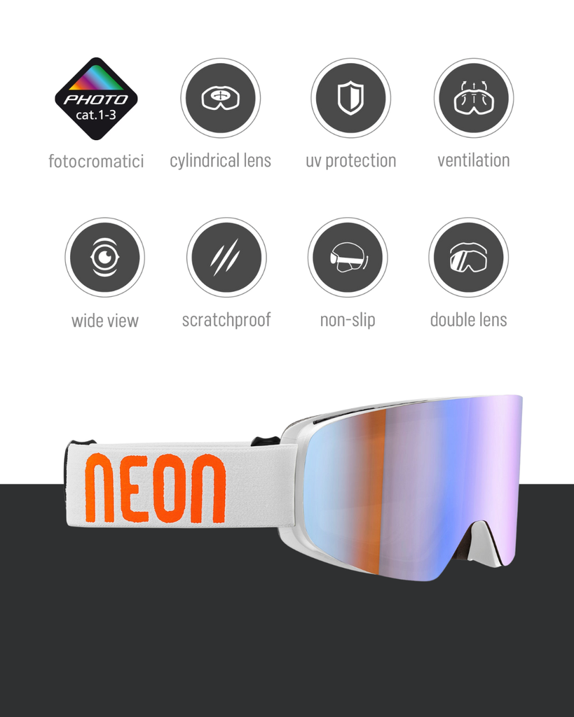 Neon Maschera Light - Black Fotocromatica Blue