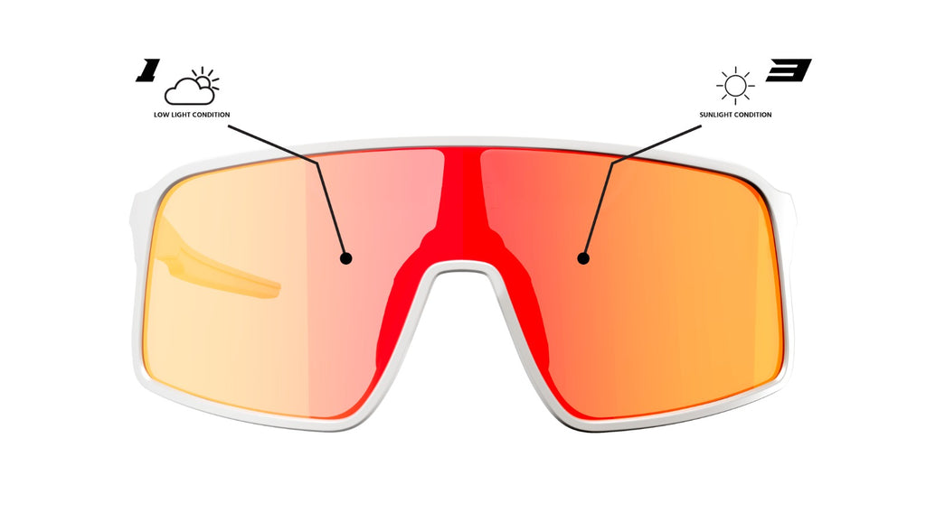Neon Occhiale STRATUS - White Fotocromatica Red