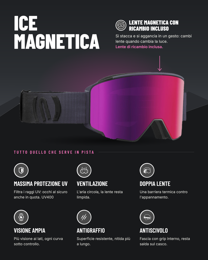 Masque Magnétique Neon Arctic - Violet Noir