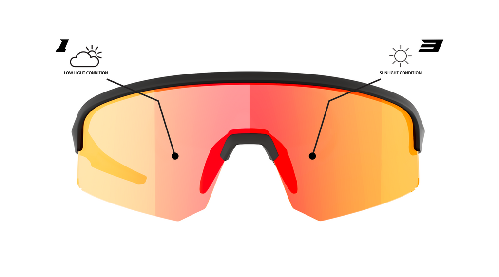 Neon Occhiale VIPER  teenager - Black Fotocromatico Red