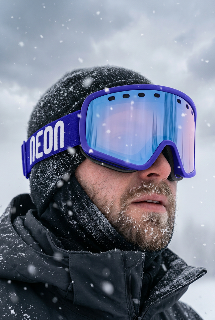 Indossato sulla neve con maschera FORCE OTG Blu Royal