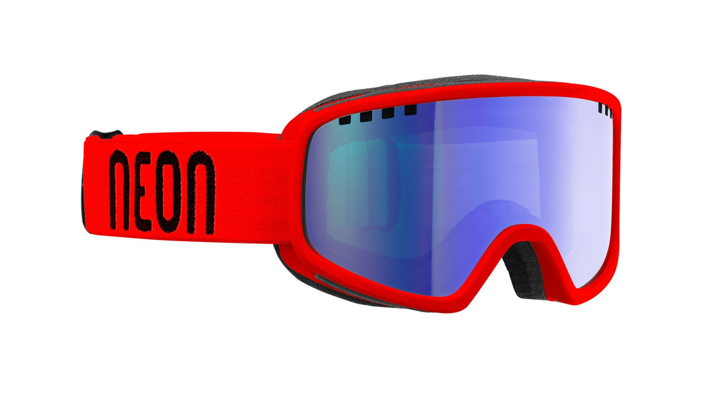 Neon Maschera Jolly - Red Fluo Specchiata Blue S2