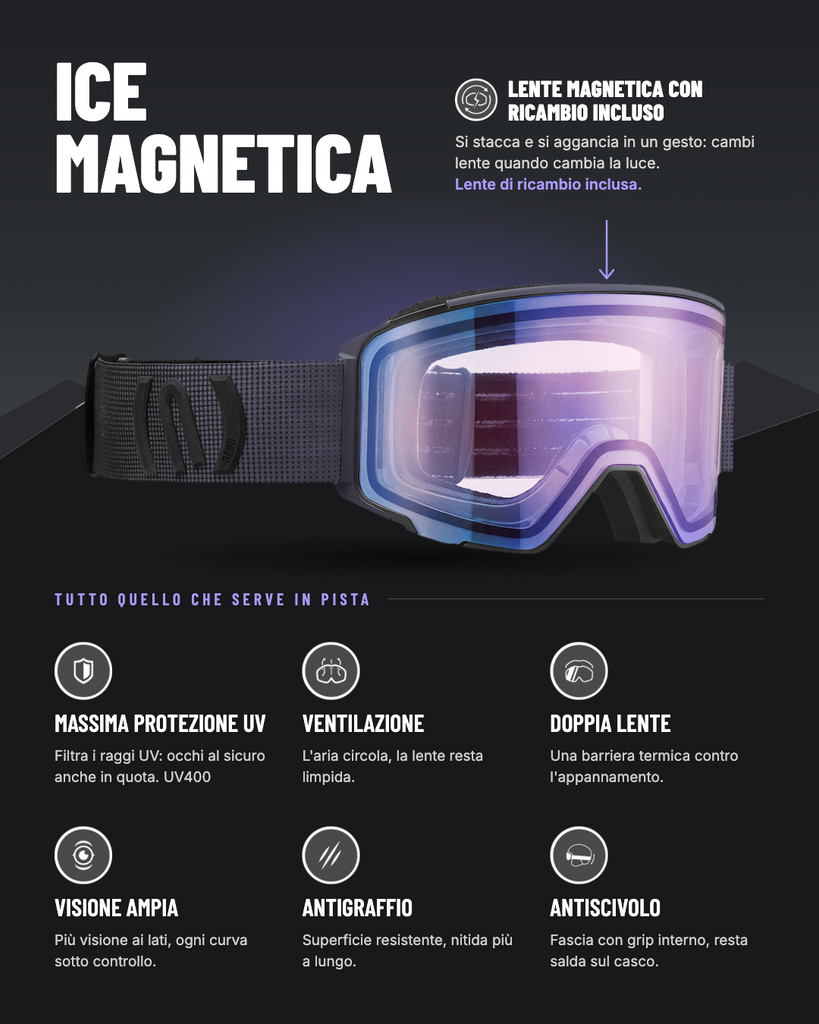 Neon Maschera Magnetica ICE - Gun Fotocromatica Blue S1-3