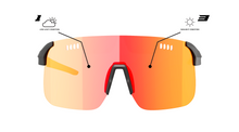 Load the image into the Gallery viewer, Neon Occhiale Sky 3.0  AIR - Black Fotocromatico Red