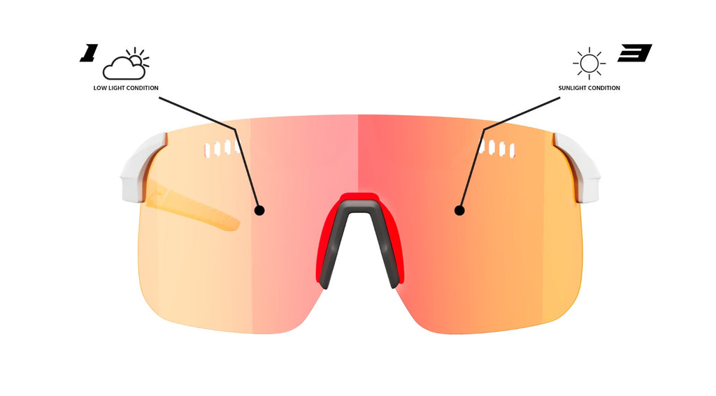 Neon Occhiale Sky 3.0  AIR - White Fotocromatico Red