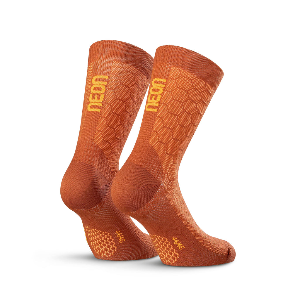 Neon 3D Socks Brick Orange